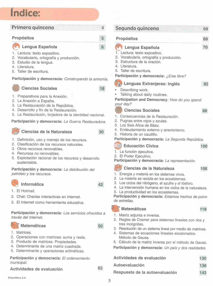 Módulo 3 - 3° Bachillerato (Prepara) PDF 3 Índice del Módulo 3 Prepara de 3ro de Bachillerato